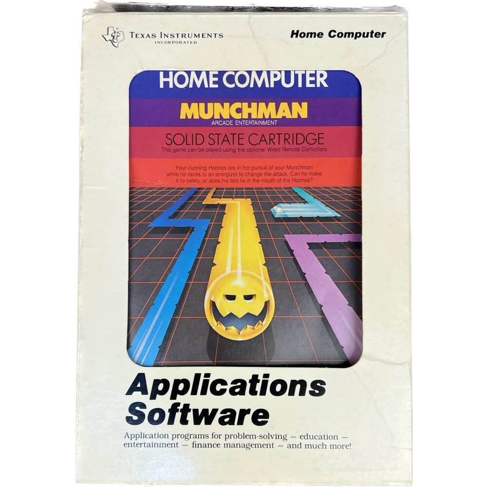Texas Instruments TI 99/4a Munchman Computer Cartridge Game Complete